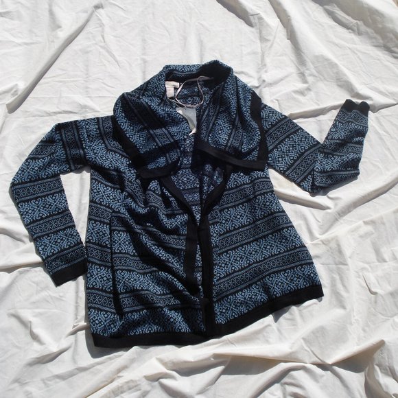 Forever 21 Blue Black Cardigan - Picture 1 of 5